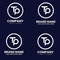 Creative TP letter logo design vector