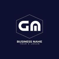 Unique GM letter logo design vector