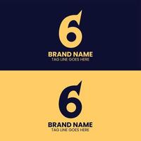 6 digit logo design vector