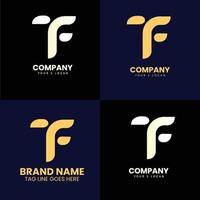 creative FT logo design vector