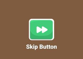 Green Skip Button 3D, Vector Template Gui Kit