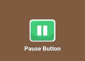 Green Pause Button 3D, Vector Template Gui Kit