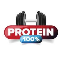 Whey Protein sign red label vector