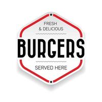 Burgers vintage stamp black sign vector