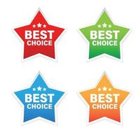 Best Choice award badge star vector