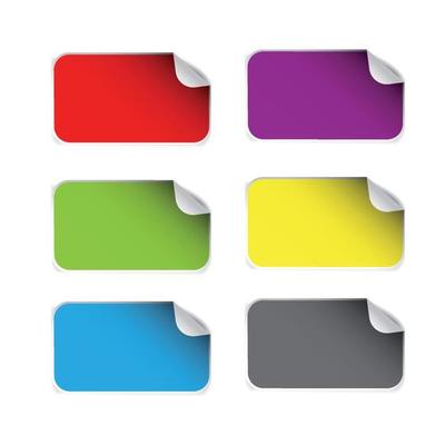 Empty colorful labels stickers set