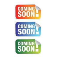 Coming Soon label tag vector