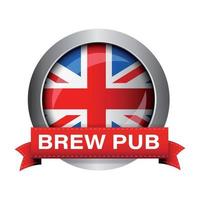 British Brew Pub badge sign vector