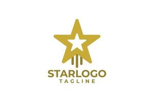 rising star logo. simple star vector symbol.