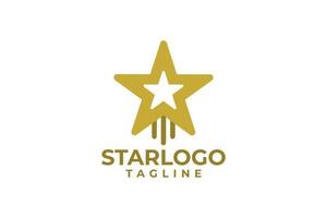 logotipo de estrella en ascenso. símbolo de vector de estrella simple.