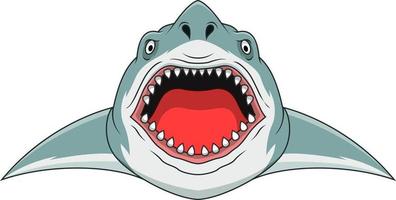 Angry shark head mascot illustration vector