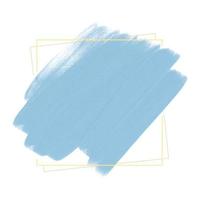 luxury style hand drawn pale blue oil painted brush stroke with gold frame for sale banner background vector