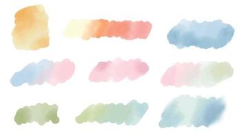 watercolor colorful wet dye gradient splash collection vector