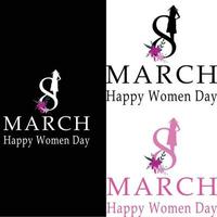 Women's Day Typography vector