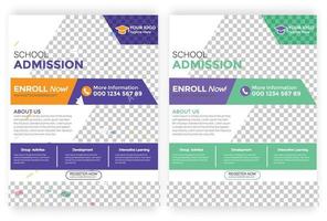 This School Flyer template. Back to School Flyer vector