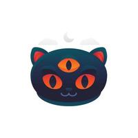 cat monster face vector design