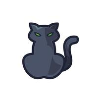 cute black cat vector design