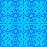 square seamless pattern with blue curved ornament vector