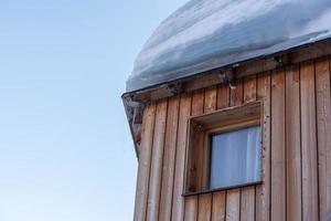 Rustic cabin in the mountains of the Pyrenees in the inerno of 2022 photo