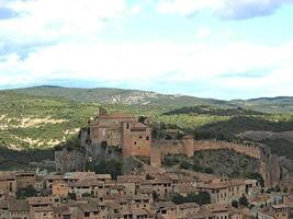 Panoramic view of a touristic medieval city