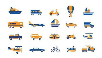 diseño de ilustración de icono de transporte de todos los vehículos, adecuado para aplicaciones y aspectos destacados vector
