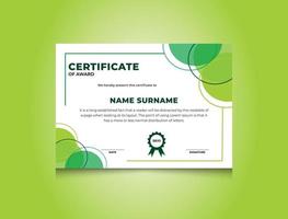 Modern elegant colorful certificate template with badge vector