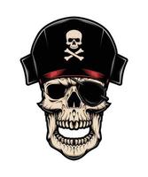 Pirate Captain with one eye closed vector