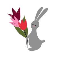 easter bunny holiday card vector