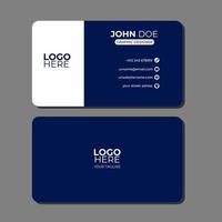 plantilla de diseño de tarjeta de visita corporativa azul simple vector