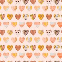 Seamless abstract background with colorful heart shape vector