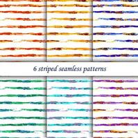 Vector set with seamless striped patterns