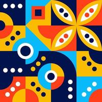 Flat design geometric mosaic pattern. - Vector. vector