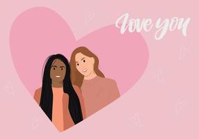 Women in love vector