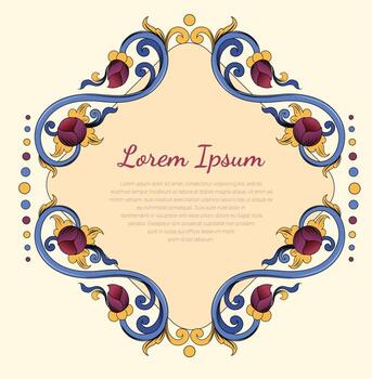 Vector set frames and vignette for design template.