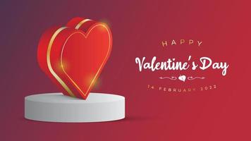 Valentine's day background design vector