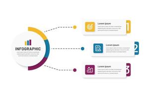 infografía comercial, línea de tiempo, pasos, proceso, plantilla comercial vectorial para presentaciones, ilustración vectorial, estrategia de marketing vector