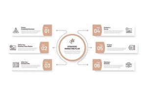 Business infographic, Timeline, Steps, process, Vector business template for presentations, Vector illustration, Marketing Strategy