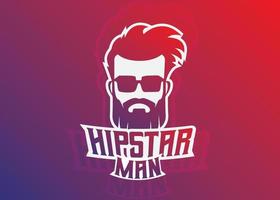 Hip star modern gaming mascot logo design with trend color vector art