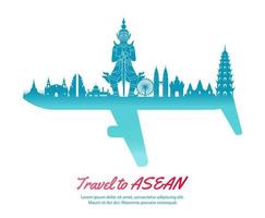 ASEAN landmarks and part of another side look like plane symbol by concept art