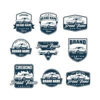 classic car logo template vector