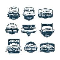 classic car logo template vector