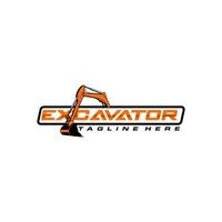 excavator logo template vector