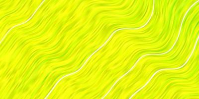 Light Green, Yellow vector pattern with curves.