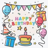 HAPPY BIRTHDAY CARD vector