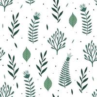 Seamless pattern with flowers and leaves. Creative floral texture. Great for fabric, textile Vector Illustration