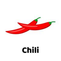 Vector illustration. Vegetable. Chili pepper