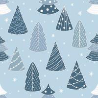 Christmas and Happy New Year seamless pattern with Christmas decorations. vector