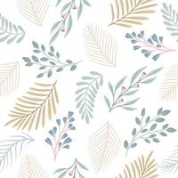 Garden flower, plants ,botanical ,seamless pattern vector design for cover, fabric, interior decor. Cute pattern with plant branch.