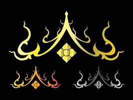 Gold Borders Elements Set Collection, ornament Vector