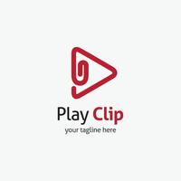 Play Logo Design Template. Vector illustration with flat style